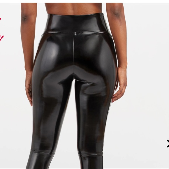 Never worn Spanx patent leather look leggings size large tall - Picture 3 of 3